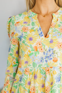 NURSING COLLECTION: What A Surprise Yellow Floral Midi Dress