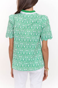 When It Feels Right Green Printed Blouse