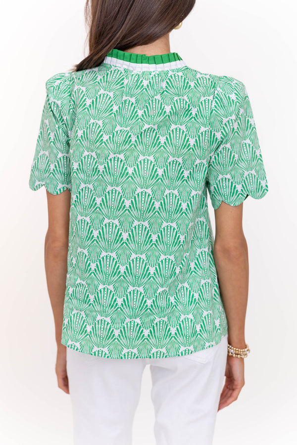 When It Feels Right Green Printed Blouse