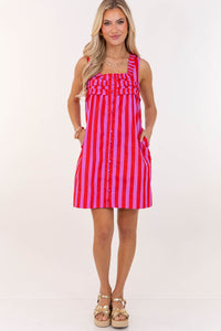 Just About Perfect Pink Striped Dress