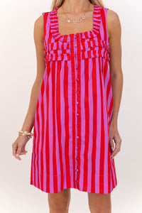 Just About Perfect Pink Striped Dress