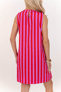 Just About Perfect Pink Striped Dress