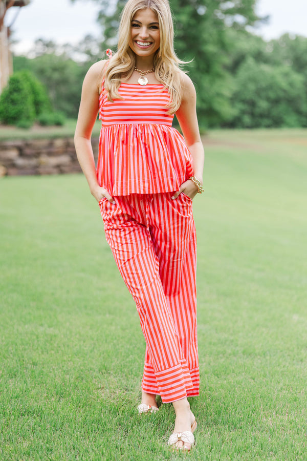 The Good Part Orange Striped Tank – Shop the Mint