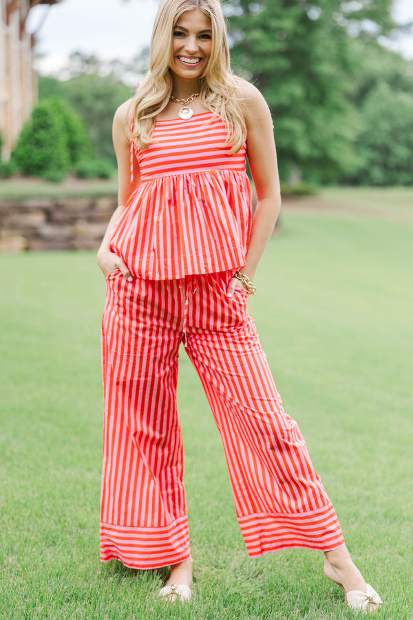 Just A Little Extra Orange Striped Pants