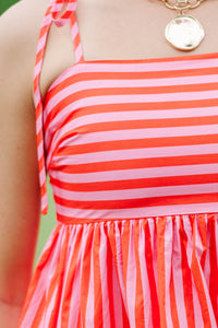 The Good Part Orange Striped Tank
