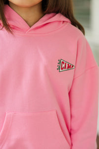 Girls: Postcards From Camp Pink Embroidered Hoodie