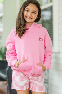 Girls: Postcards From Camp Pink Embroidered Hoodie