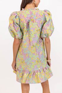 Full Of Grace Pink Brocade Dress