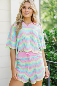 You’re A Gem Multicolor Colorblock Wavy Knit Set