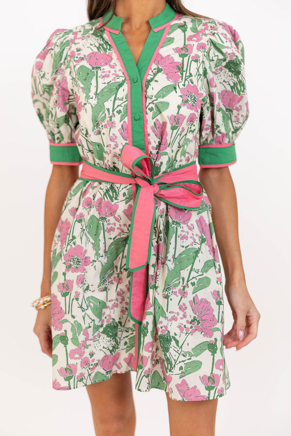 Count Me In Pink Floral Dress