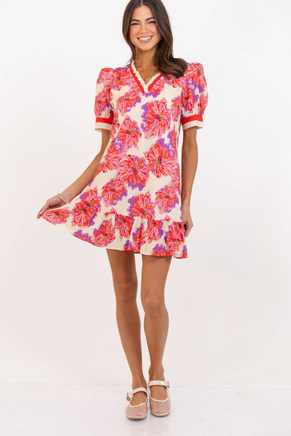 Keep Dreaming Pink Floral Dress