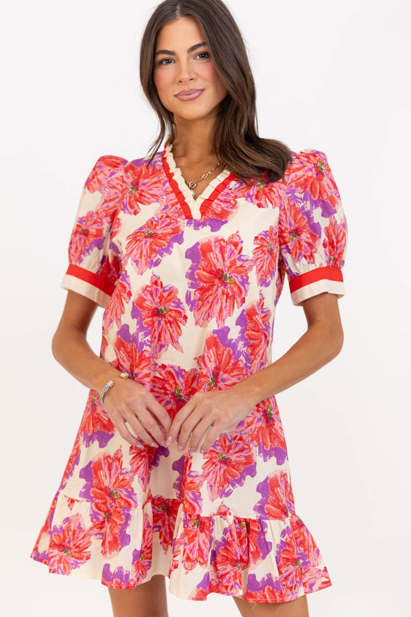 Keep Dreaming Pink Floral Dress