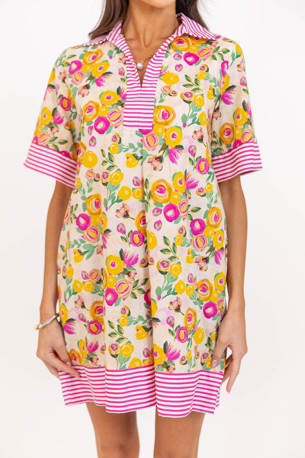 Lovely Surprise Pink Floral Dress