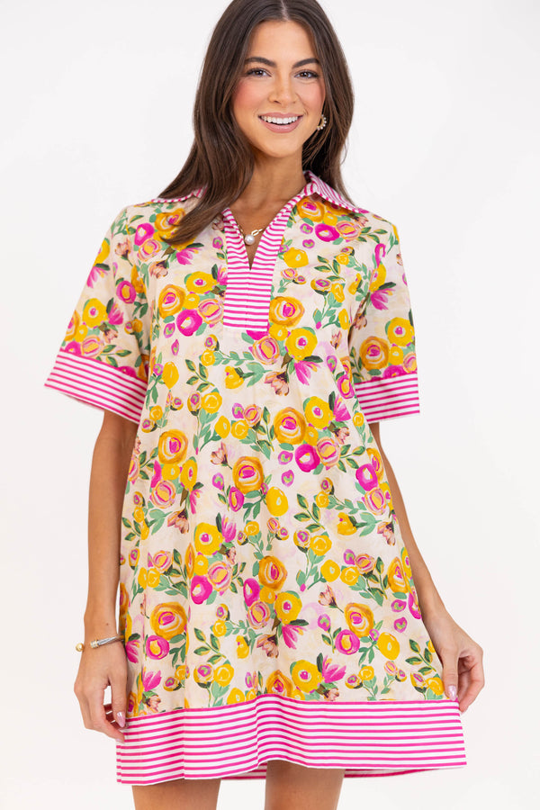 Lovely Surprise Pink Floral Dress