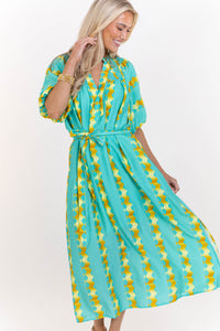 Dream It Up Mint Floral Midi Dress