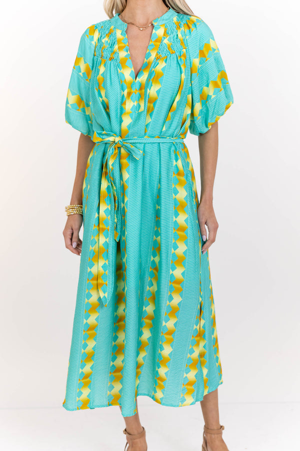 Dream It Up Mint Floral Midi Dress
