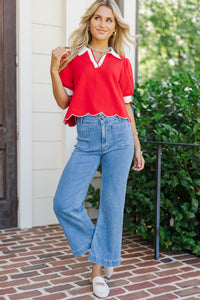 Fits The Plan Red Blouse