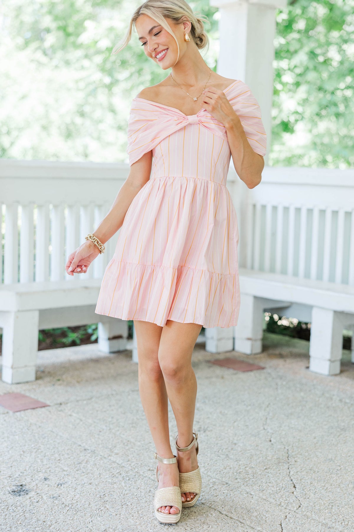 sweet sensation striped maxi dress - black Pink Bow Size:SMALL Youll be praised left Black Dress with Brown ripple_exclude