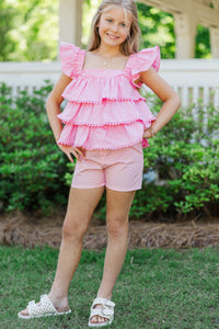 Girls: The Dream State Pink Heart Trim Tank