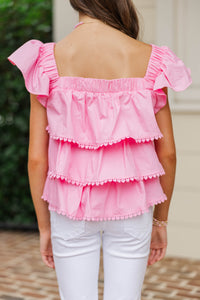 Girls: The Dream State Pink Heart Trim Tank