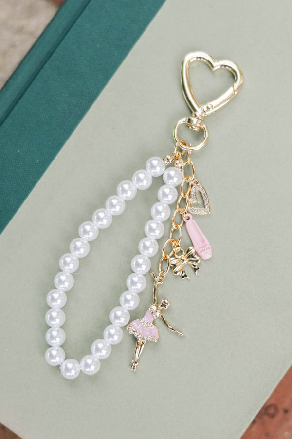 Girls: Take A Bow Pink Dance Bag Charm