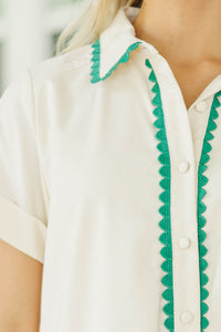Away We Go Cream Dress