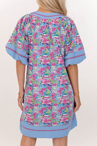 For Now And Then Blue Novelty Dress