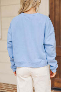 The Josie Blue Sequin Pencils Sweatshirt