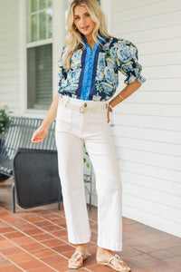 Dressed To Impress Navy Chinoiserie Blouse