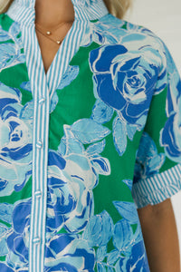 For A Reason Green Floral Blouse
