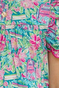 Girls: The Holland Blue Books And Florals Scalloped Dress