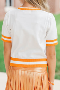 Girls: Stay In Character Orange Megaphone Sweater