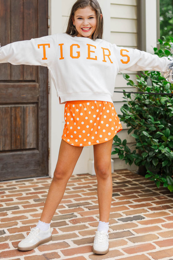 Girls: Go Tigers White Sweatshirt