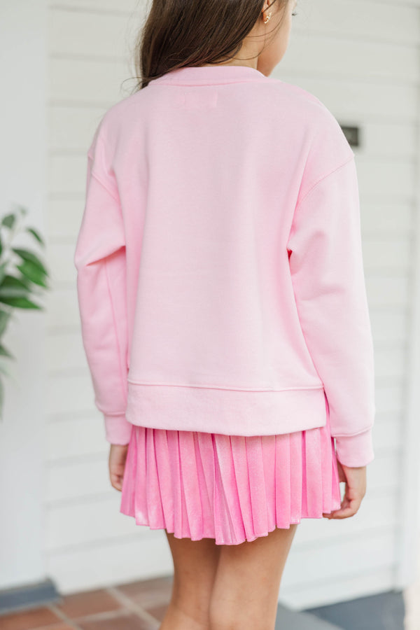 Girls: Dance Blush Pink Sequin Sweatshirt
