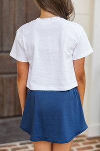 Girls: My Team Yellow Gingham Lions Applique Tee