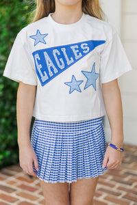 Girls: Varsity Pennant Blue Eagles Tee