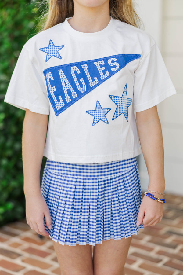 Girls: Varsity Pennant Blue Eagles Tee