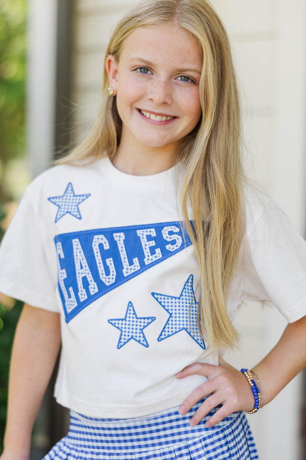 Girls: Varsity Pennant Blue Eagles Tee