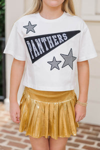 Girls: Varsity Pennant Black Panthers Tee