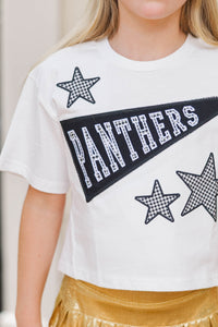 Girls: Varsity Pennant Black Panthers Tee