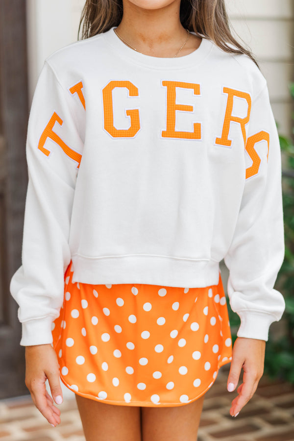Girls: Go Tigers White Sweatshirt
