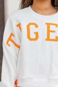 Girls: Go Tigers White Sweatshirt