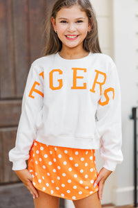 Girls: Go Tigers White Sweatshirt