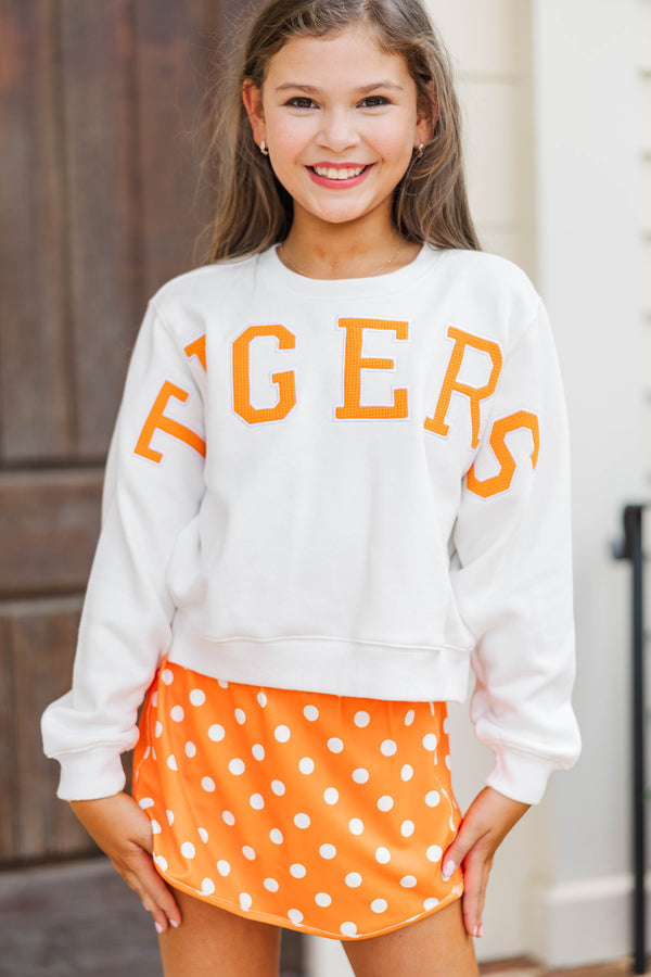 Girls: Go Tigers White Sweatshirt