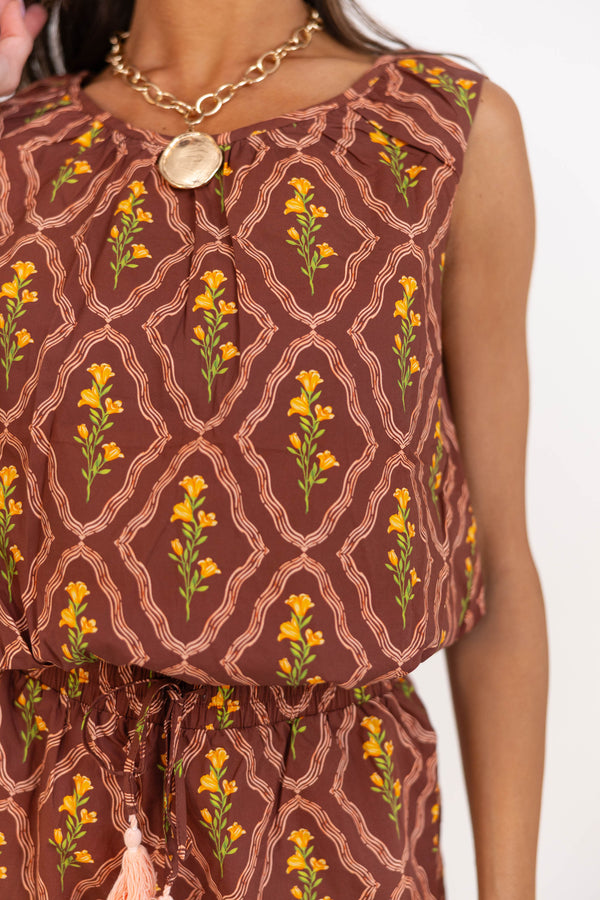 Graceful Entrance Brown Mixed Print Set