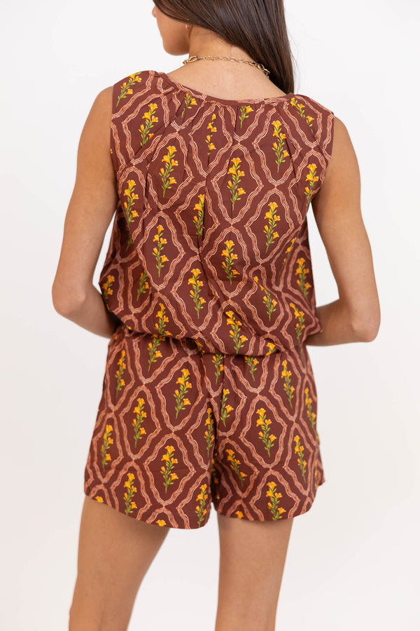 Graceful Entrance Brown Mixed Print Set