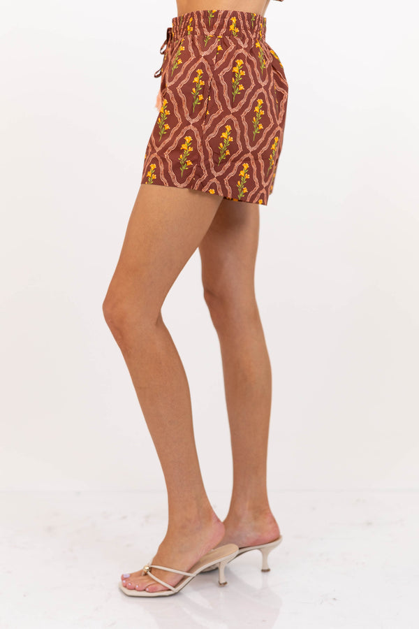 Graceful Entrance Brown Mixed Print Set