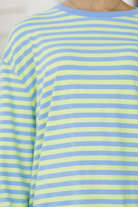 Sunday Reset Yellow Striped Sweatshirt