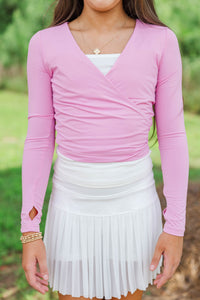 Girls: Don’t Stop Me Pink Wrap Top
