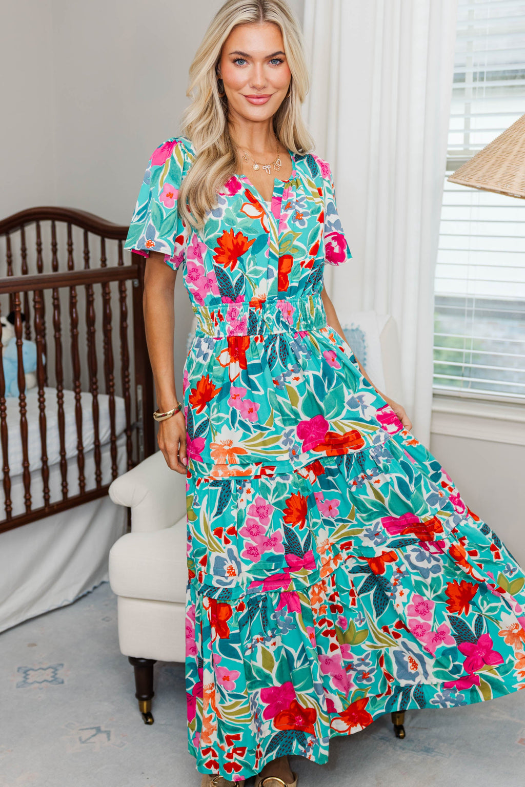 NURSING COLLECTION: All In The Air Emerald Green Maxi Dress – Shop the Mint